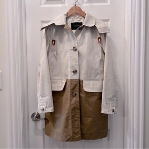 COACH Color Block Cotton Rain Coat - XS